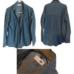 Jean top womens | old navy | boyfriend jean top | Jean button down